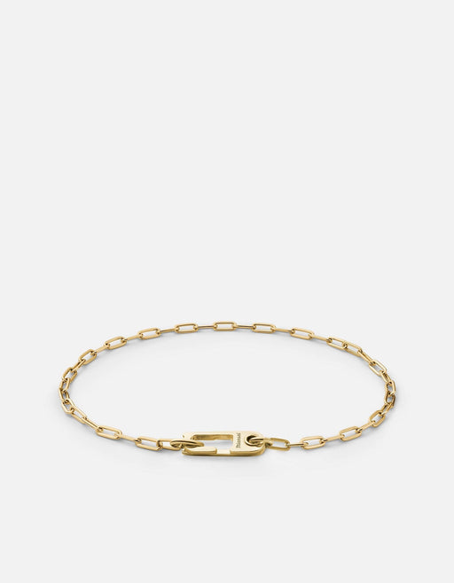 Miansai Bracelets Annex Volt Link Bracelet, Gold Vermeil Polished Gold / S