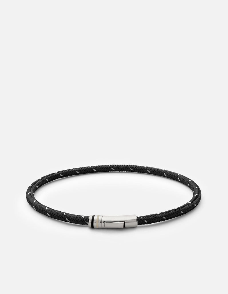 Miansai Bracelets Juno Rope Bracelet, Sterling Silver Black/Steel / S