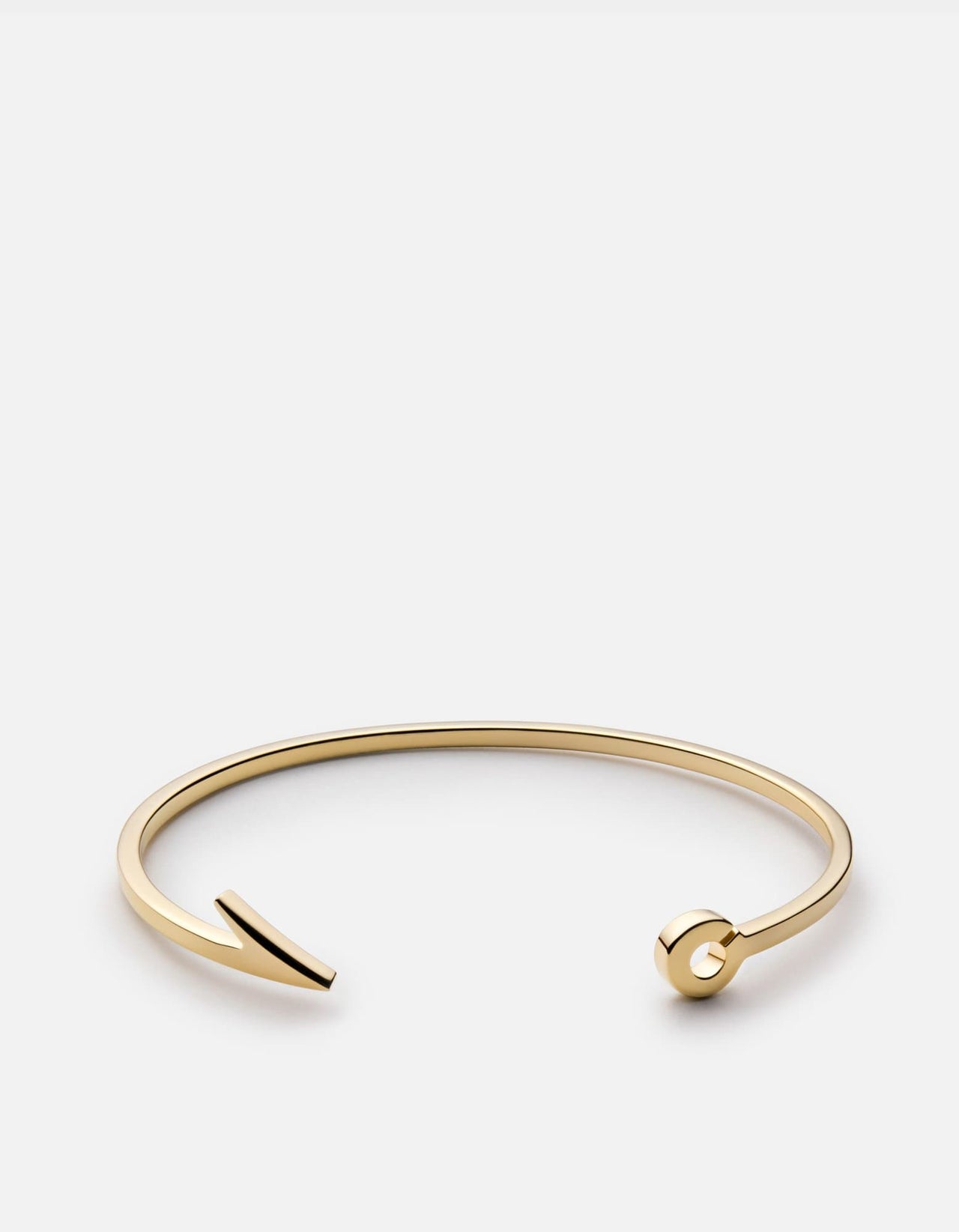 Thin Fish Hook Cuff Bracelet, Gold Vermeil, Women's Cuffs