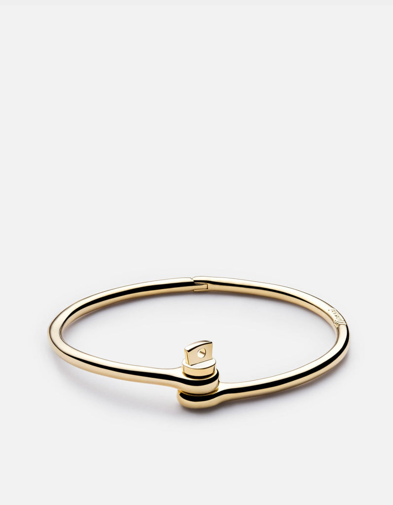 Miansai Cuffs Thin Reeve Cuff, Gold Polished Gold Plated / S