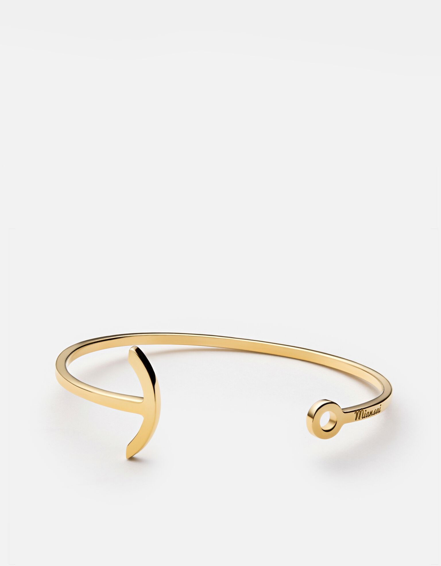 Thin Modern Anchor Cuff, Gold Vermiel | Women's Cuffs | Miansai