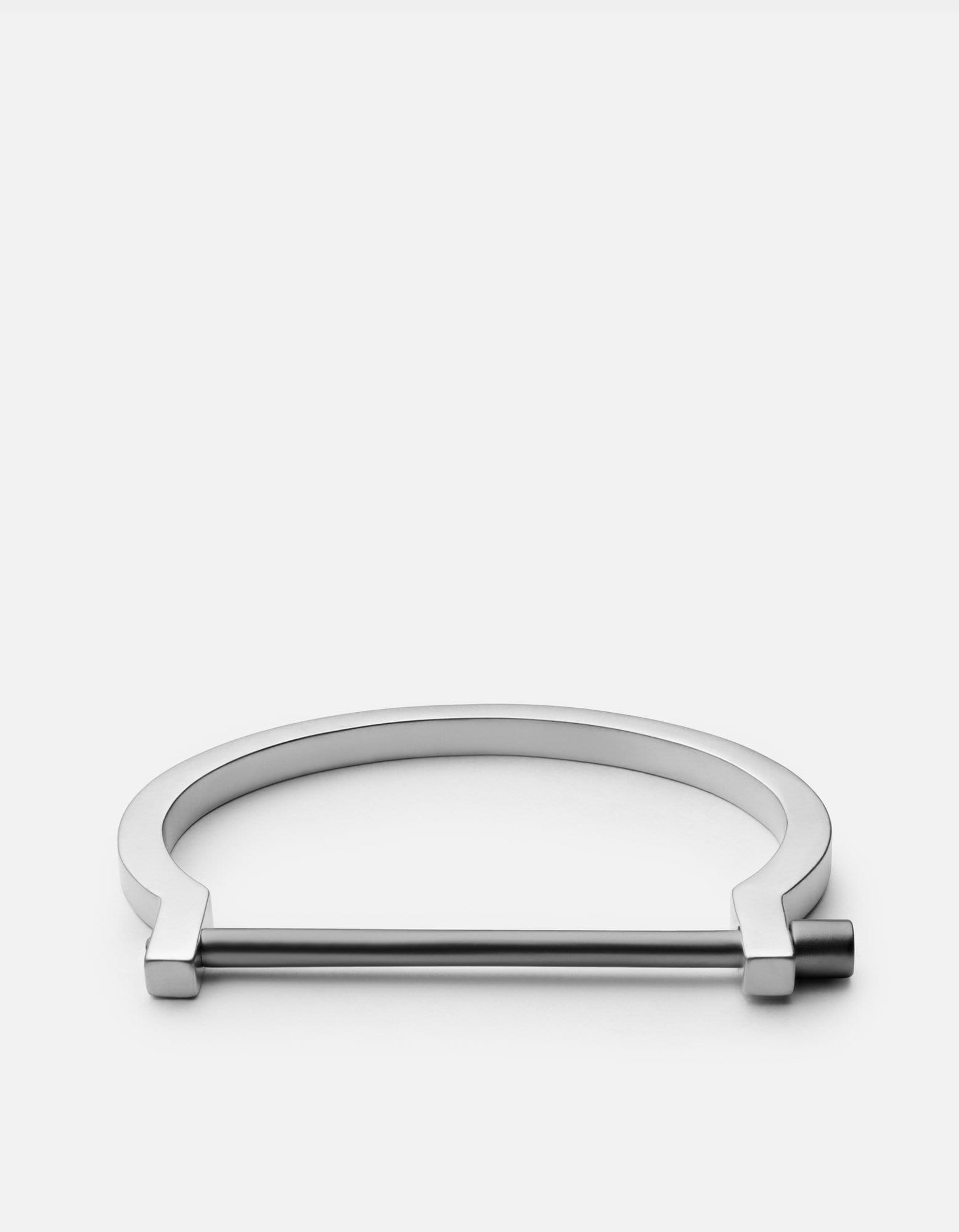 Modern Screw Cuff, Silver w/ Black Rhodium Bar | Men's Cuffs | Miansai