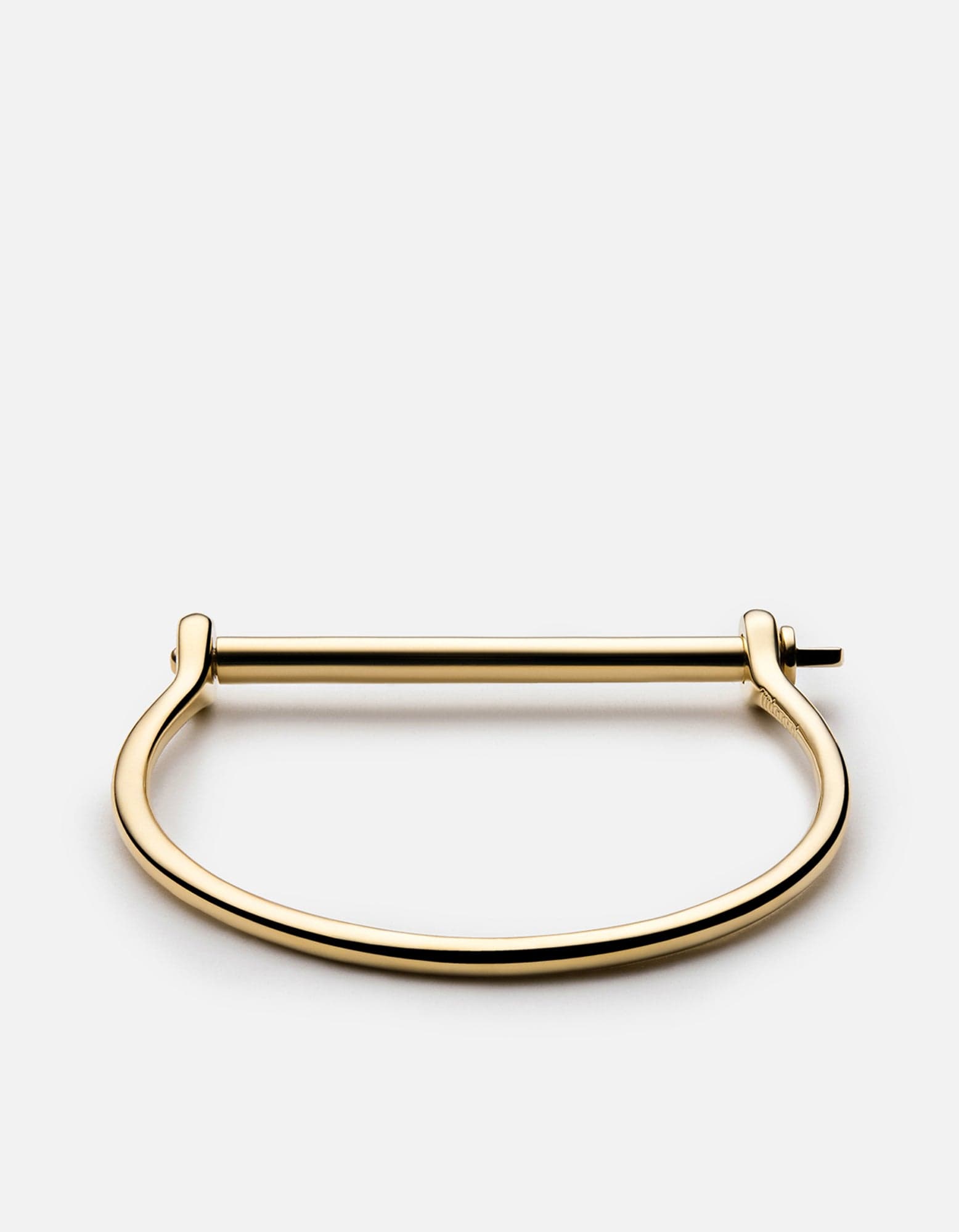 Women's Thin Screw Cuff Bracelet, 14k Gold Pave | Miansai