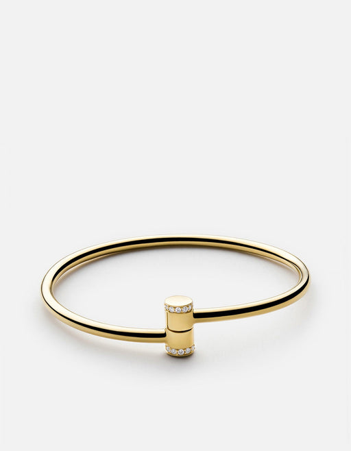 Miansai Cuffs Pillar Cuff, Gold Vermeil/Sapphire Polished Gold/Sapphire / S