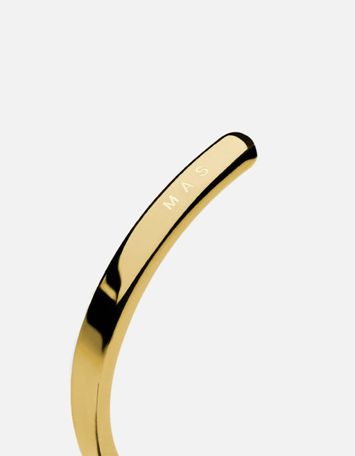 Miansai Cuffs Singular Cuff, 14k Gold Polished Gold / M / Monogram: Yes