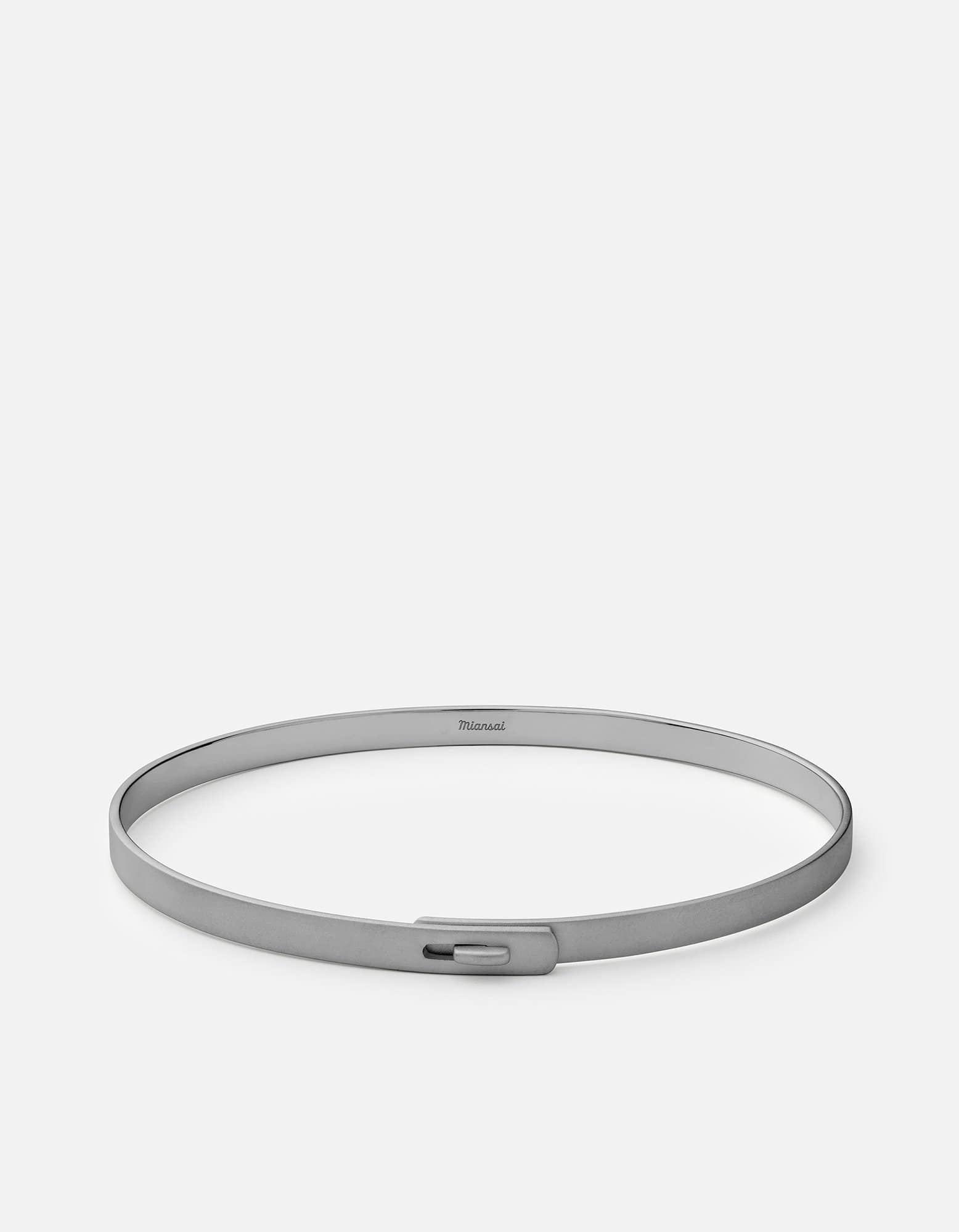 Thin Standard Cuff, Matte Black Rhodium Men's Cuffs Miansai