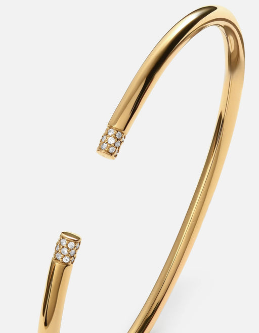 Miansai Cuffs Ella Cuff, Gold Vermeil/Sapphire Polished Gold/White Sapphire / S