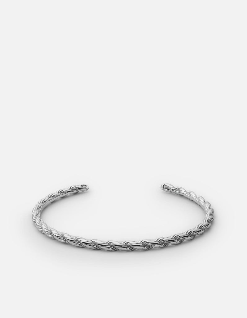 Miansai Cuffs Rope Chain Cuff, Sterling Silver Polished Silver / M