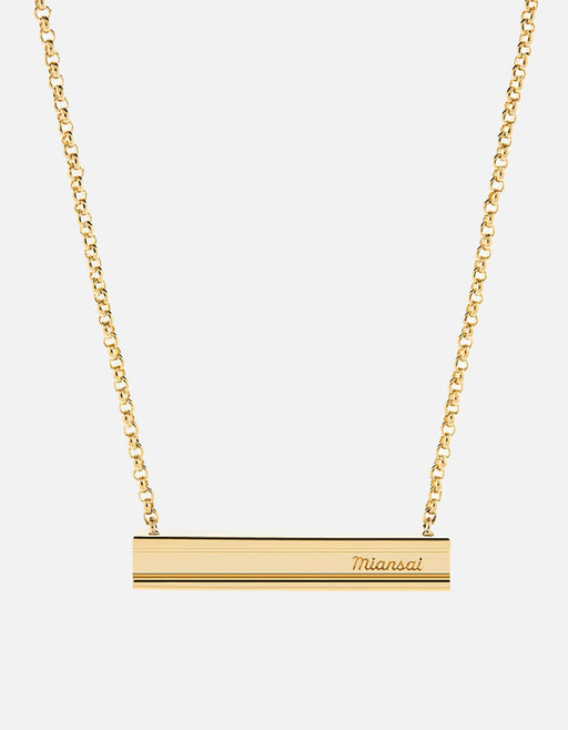 Miansai Necklaces I-Beam Necklace, Gold Plated Gold / O/S