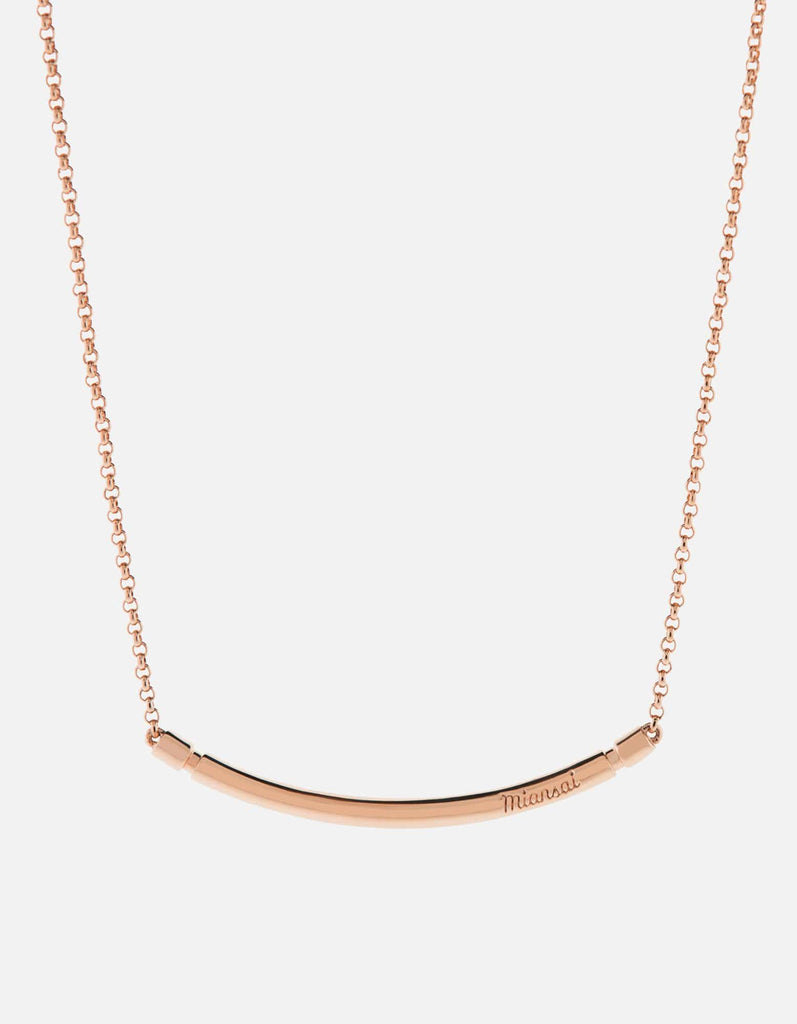 Miansai Necklaces Channel Necklace, Rose Vermeil Polished Rose / O/S