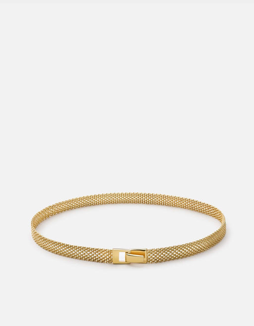 Miansai Necklaces Mesh Chain Choker, Gold Vermeil Polished Gold / S
