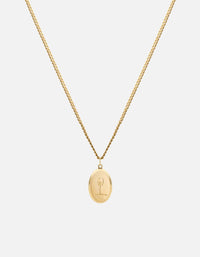 Miansai Necklaces Mini Palm Tree Necklace, Gold Vermeil Polished Gold / 18 in. / Monogram: No