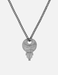 Miansai Necklaces Wise Lock Necklace, Matte Silver matte silver / Monogram: No