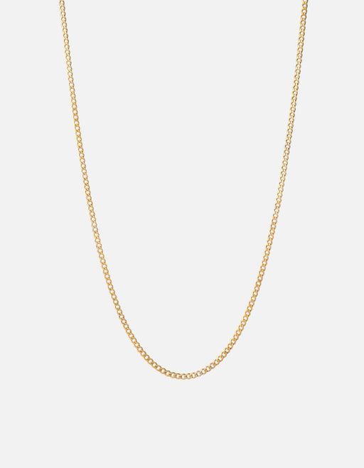 Miansai Necklaces 3mm Cuban Chain Necklace, Gold Polished Gold / 24 in.