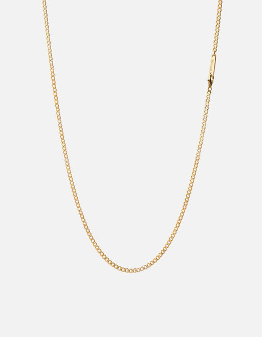 Miansai Necklaces 3mm Cuban Chain Necklace, Gold
