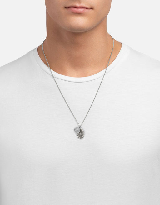 Miansai Necklaces Mini Dove Necklace, Sterling Silver/Gray