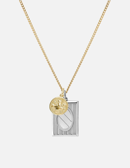 Miansai Necklaces Frame Necklace, Sterling Silver/Gold Vermeil Polished Gold/Silver / 24in. / Monogram: No