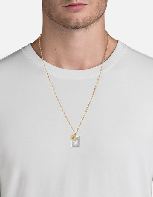 Miansai Necklaces Frame Necklace, Sterling Silver/Gold Vermeil