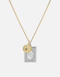 Miansai Necklaces Frame Necklace, Sterling Silver/Gold Vermeil Polished Gold/Silver / 24in. / Monogram: Yes