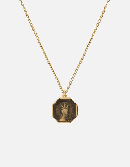 Miansai Necklaces Faceless King Necklace, Gold/Gray Gray / 22.5 in. / Monogram: No