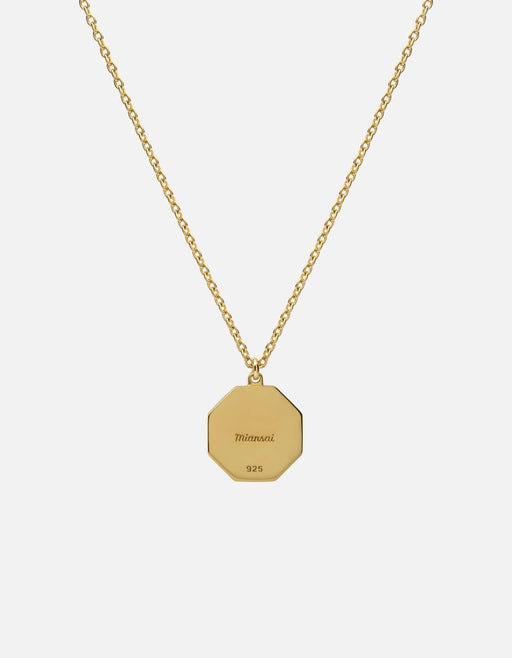 Miansai Necklaces Faceless King Necklace, Gold/Gray