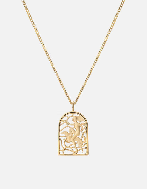 Miansai Necklaces Rider Pendant Necklace, Gold Vermeil Polished Gold / 21 in.