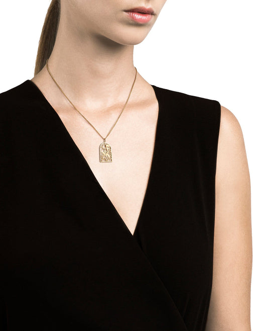 Miansai Necklaces Rider Pendant Necklace, Gold Vermeil Polished Gold / 21 in.