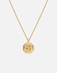 Miansai Necklaces Faceless King Necklace, Gold Vermeil Polished Gold / 18 in. / Monogram: No