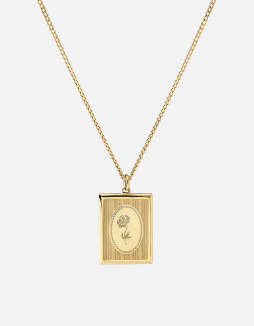 Miansai Necklaces Poppy Frame Necklace, Gold Vermeil Polished Gold / 21 in.