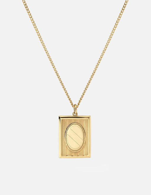 Miansai Necklaces Frame Necklace, Gold polished gold vermeil / 21 in. / Monogram: No