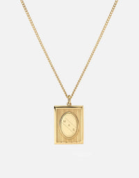 Miansai Necklaces Frame Necklace, Gold polished gold vermeil / 21 in. / Monogram: Yes