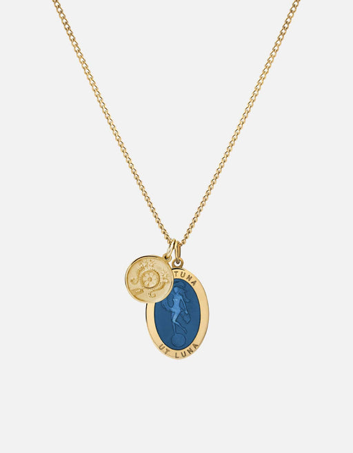 Miansai Necklaces Fortuna Necklace, 14k Gold/Blue Blue / 24 in.