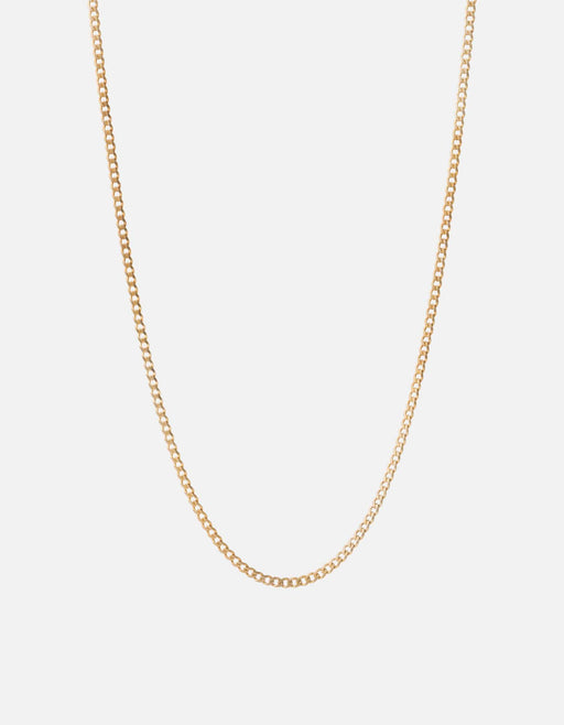 Miansai Necklaces 3mm Cuban Chain Necklace, Gold 14k Matte Gold / 24 in.