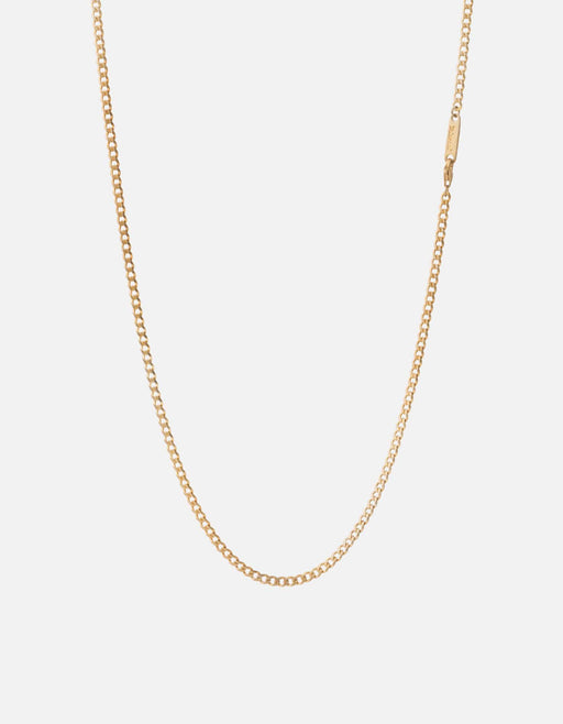 Miansai Necklaces Mini 3mm Chain Necklace, 14k Gold 14k Matte Gold / 12-14 in.