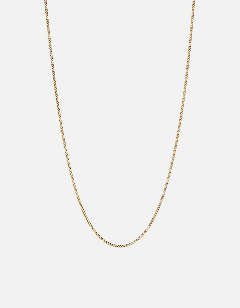 Miansai Necklaces 1.3mm Cuban Chain Necklace, 14K Gold Polished Gold / 24 in.