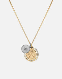 Miansai Necklaces Test of Time Necklace, 14k Gold/Sterling Silver Polished Gold/Silver / 18 in. / Monogram: No