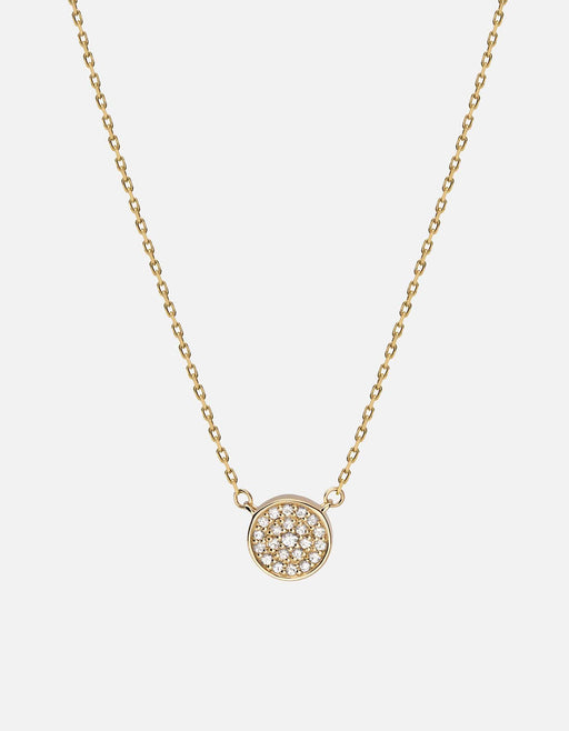 Miansai Necklaces Horizon Necklace, Gold Vermeil/Sapphire Polished Gold/White Sapphire / 18 in.