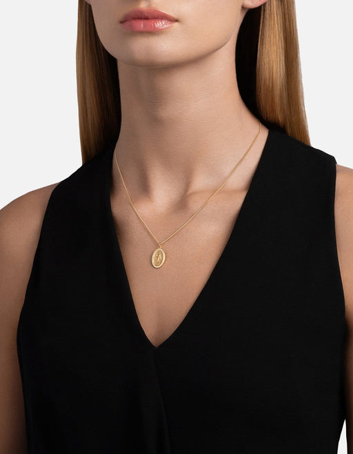 Miansai Necklaces Fortuna Necklace, Gold Vermeil/Sapphire Polished Gold/White Sapphire / 18 in.