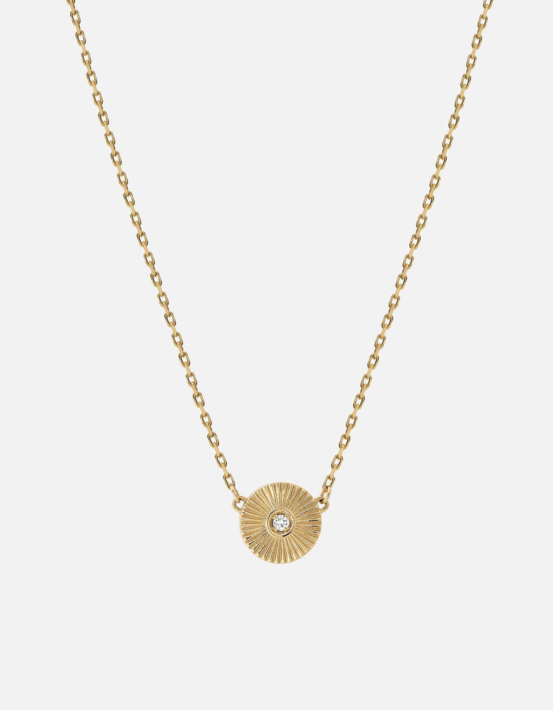 Miansai Necklaces Mini Rey Necklace, 14k Gold Pavé Polished Gold/Pave / 12-14 in.