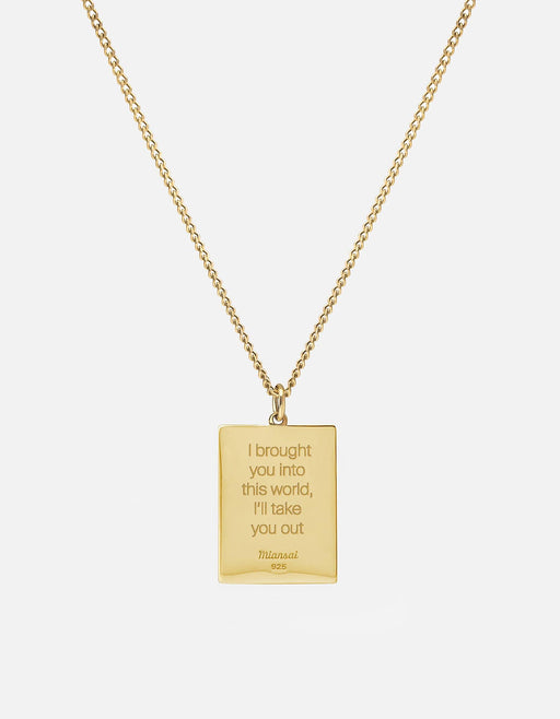 Miansai Necklaces Got It From My Momma Pendant, Gold Vermeil Option 1 / 21 in. / Monogram: No