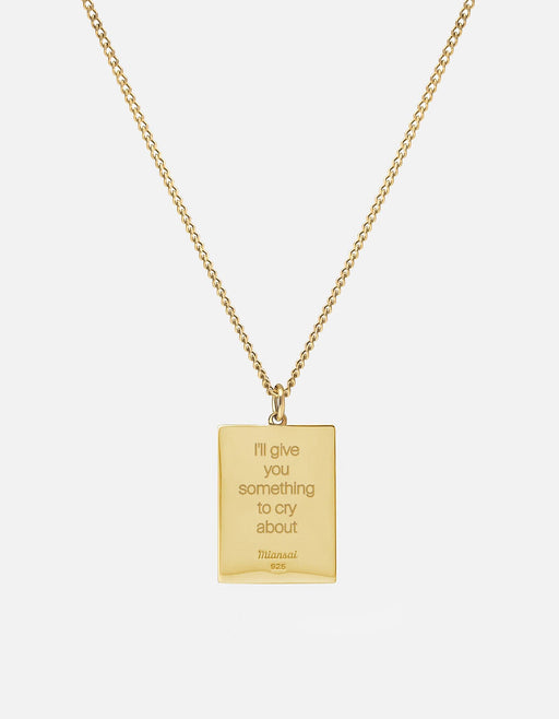 Miansai Necklaces Got It From My Momma Pendant, Gold Vermeil Option 2 / 21 in. / Monogram: No
