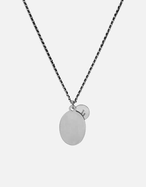 Miansai Necklaces Dove Woven Chain Necklace, Black/Matte Silver Black/Silver / 24 in.