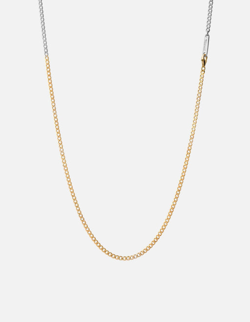 Miansai Necklaces 3mm Cuban Chain Necklace, Matte Silver/Gold