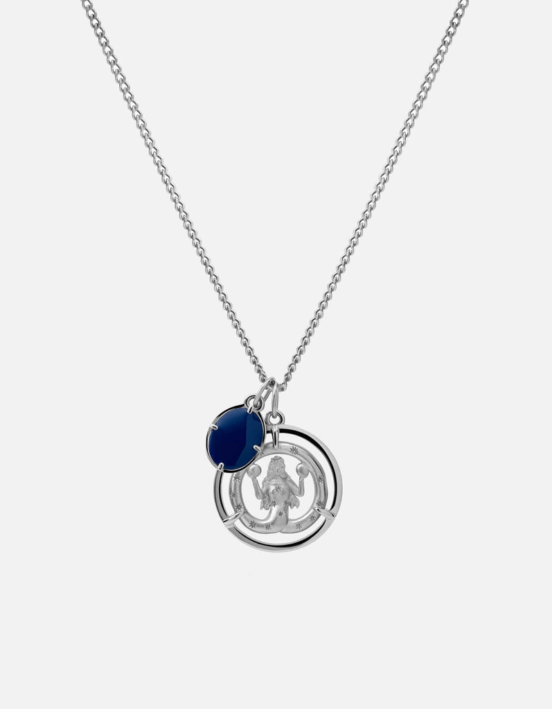 Miansai Necklaces Eternita Necklace, Sterling Silver/Blue Polished Silver / 21 in.
