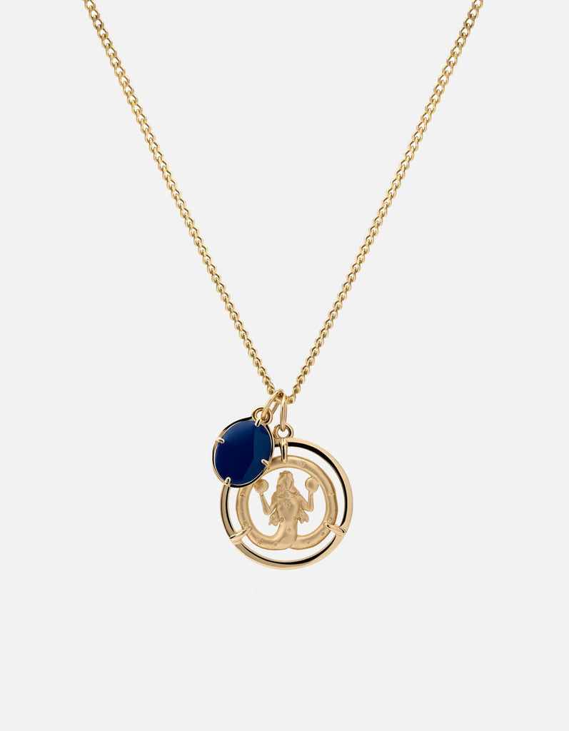 Miansai Necklaces Eternita Necklace, Gold Vermeil/ Blue Polished Gold / 21 in.