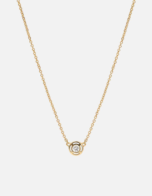 Miansai Necklaces Mini Luna Necklace, 14K Gold/Diamond Polished Gold / 12-14 in.