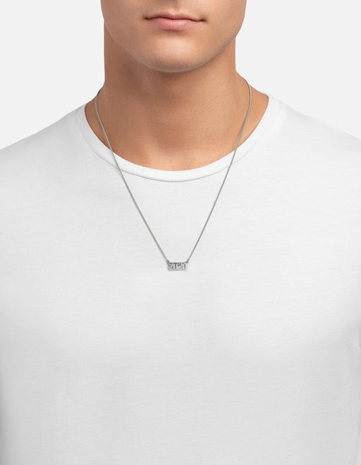 Miansai Necklaces Numero Necklace, Sterling Silver Polished Silver / 21 in. / Monogram: Yes