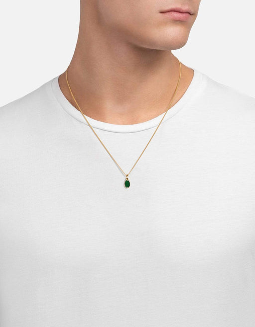 Miansai Necklaces Portal Necklace, Gold Vermeil/Green