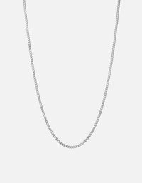 Miansai Necklaces 3mm Cuban Chain Necklace, Sterling Silver Polished Silver / 24 in.