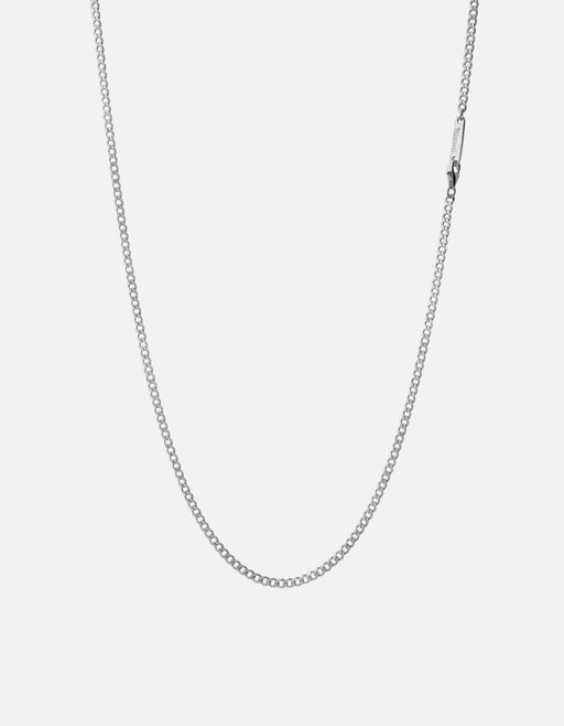 Miansai Necklaces 3mm Cuban Chain Necklace, Sterling Silver